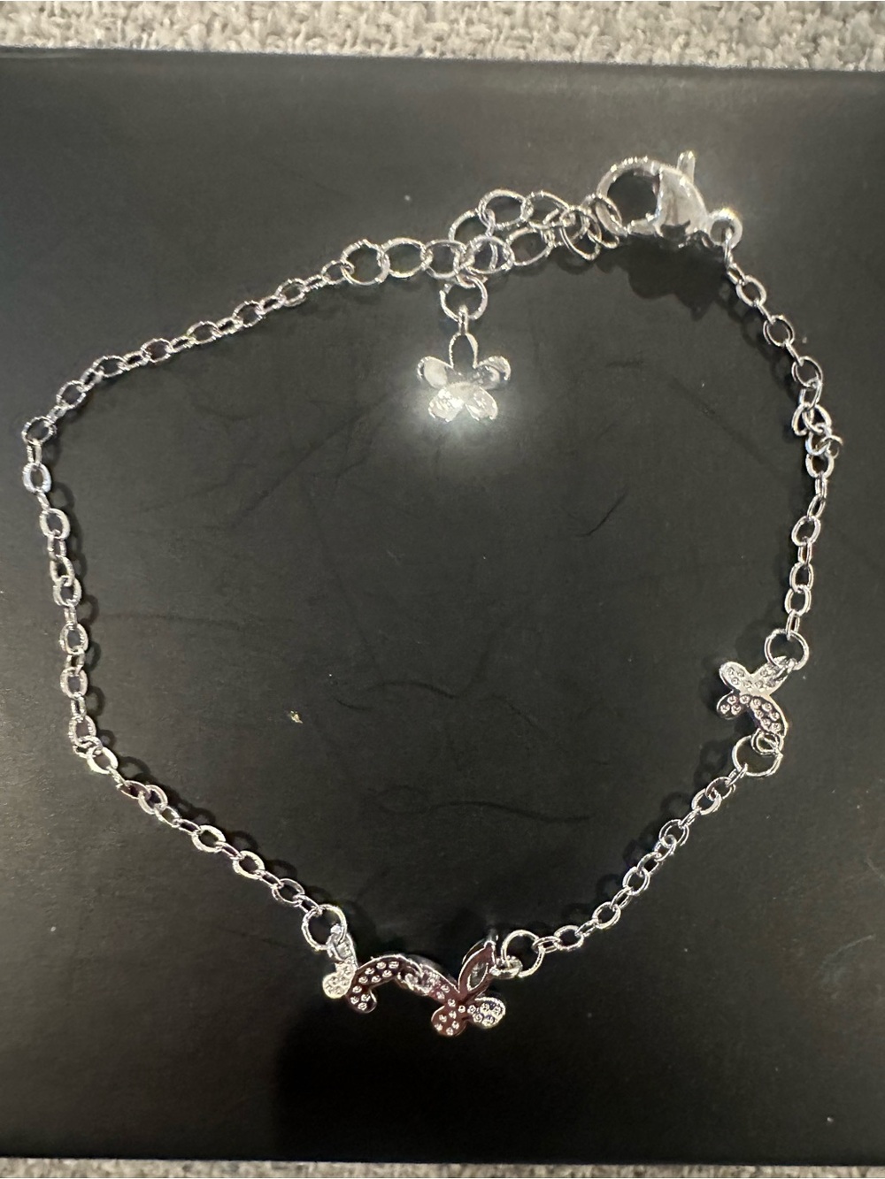 Dainty silver Butterfly Chain bracelet